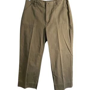 Vintage Bass Pants Womens 14 100% Cotton Straight Leg Chino High Rise 1990s